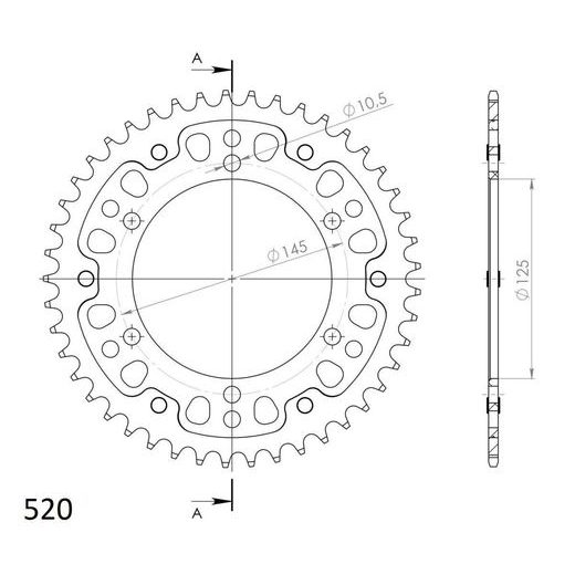 REŤAZOVÁ SADA EK - STRIEBORNÝ CHAIN 520 SRO, O-KRÚŽOK, CHK FRONT SPROCKET JT CHK RUBBER CUSHIONED, CHK REAR SPROCKET SUPERSPROX STEALTH PRE YAMAHA XT 660 R 2004-2015
