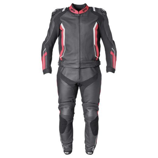 2PCS LEATHER SUIT GMS GR-1 ZG70000 ČIERNO-ČERVENO-BIELA 52H