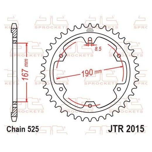 REŤAZOVÁ SADA EK - STRIEBORNÝ CHAIN 525 SRX, X-RING (X, NX, QX, XS), CHK FRONT SPROCKET JT CHK RUBBER CUSHIONED, CHK REAR SPROCKET JT PRE TRIUMPH TIGER 850 SPORT 2021-2024