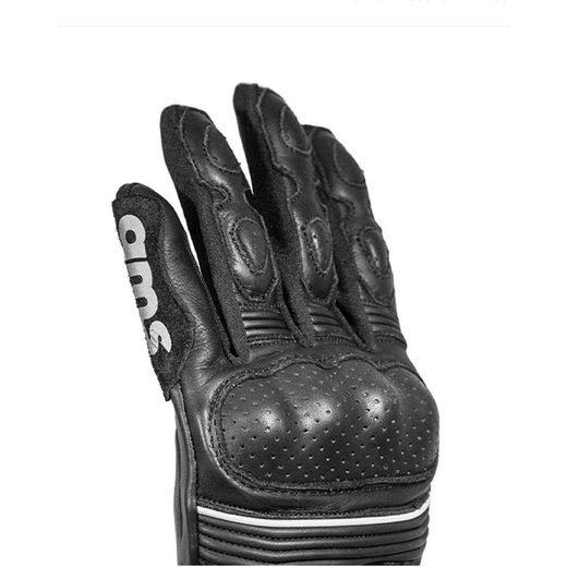 GMS STRIKE PÁNSKE KOŽENÉ MOTO RUKAVICE