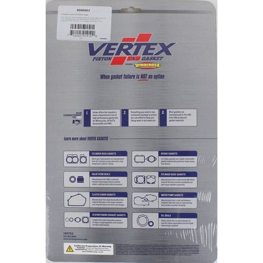 SADA TESNENÍ MOTORU KOMPLETNÁ WINDEROSA CGK 8080003 WITHOUT SEALS