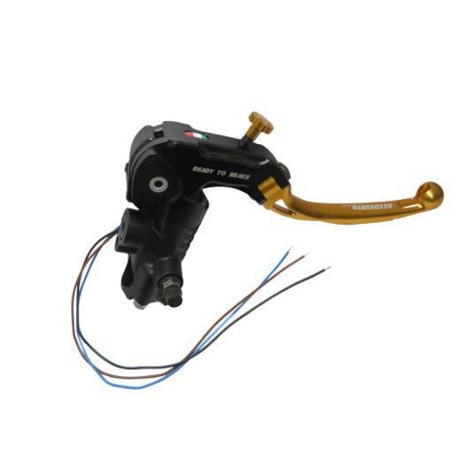 READY TO BRAKE MASTER CYLINDER ACCOSSATO CY113 15X18 WITH BLACK FOLDING LEVER (NUT + LEVER)