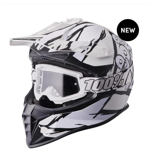 FORTIS GRAFFI MOTOCROSSOVÁ PRILBA GMS MATNÁ SIVO-BIELA