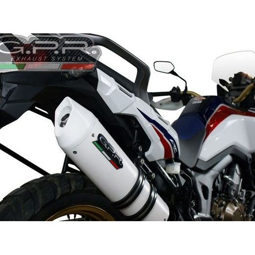 KONCOVKA VÝFUKU SLIP-ON GPR ALBUS H.226.ALB WHITE GLOSSY PRE HONDA CRF 1000 L AFRICA TWIN 2015-2017