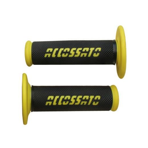 OFFROAD GRIPS ACCOSSATO GR008 IN BLACK COLOR WITH COLORED LOGO