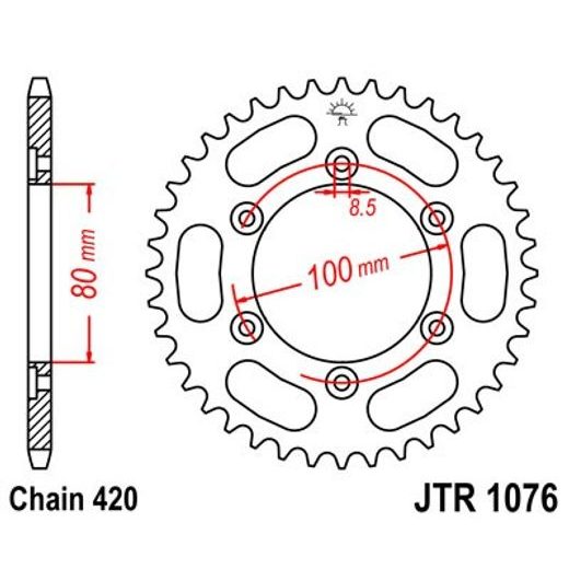 REŤAZOVÁ ROZETA JT JTR 1076-48 48T, 420