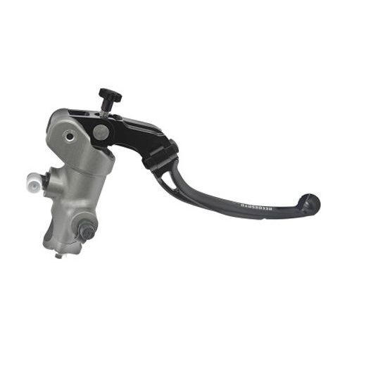 RADIAL BRAKE MASTER CYLINDER ACCOSSATO CL070 15X19 WITH BLACK ANODYZED BODY AND FOLDING RED LEVER (NUT+LEVER)