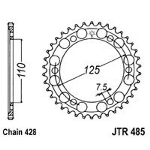 REŤAZOVÁ SADA D.I.D CHAIN - STRIEBORNÝ CHAIN 428 D, NON-SEALED, CHK FRONT SPROCKET JT, CHK REAR SPROCKET JT PRE GILERA COGUAR 125 2001