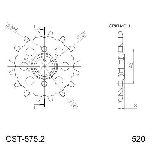 REŤAZOVÉ KOLIEČKO SUPERSPROX CST-575:15 15T, 520