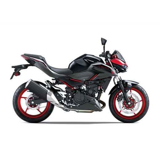 KAWASAKI Z500 SE CANDY PERSIMMON RED / METALLIC FLAT SPARK BLACK / METALLIC MATTE GRAPHENESTEEL GRAY 2025