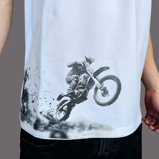 MOTOCROSS TRIČKO PÁNSKE BIELE U VÝSTRIH