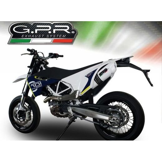 KONCOVKA VÝFUKU SLIP-ON GPR ALBUS HU.35.ALB WHITE GLOSSY PRE HUSQVARNA SUPERMOTO 701 2015-2016