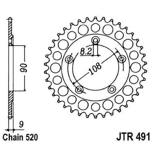 REŤAZOVÁ SADA D.I.D CHAIN - STRIEBORNÝ CHAIN 520 VX, X-RING (X, NX, QX, XS), CHK FRONT SPROCKET JT CHK RUBBER CUSHIONED, CHK REAR SPROCKET JT PRE DUCATI 851 1988