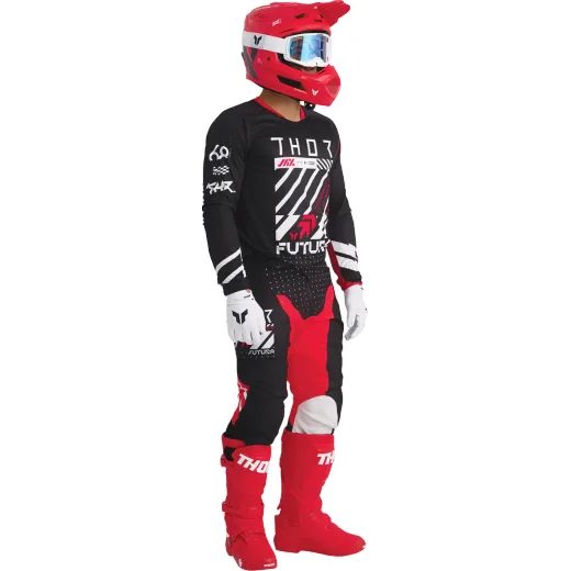 LAUNCHMODE RACEWEAR PÁNSKY MOTOCROSSOVÝ DRES THOR ČIERNO-ČERVENÝ
