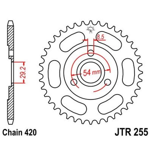 REŤAZOVÁ ROZETA JT JTR 255-40 40T, 420