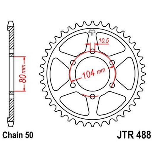 REŤAZOVÁ ROZETA JT JTR 488-47 47T, 530