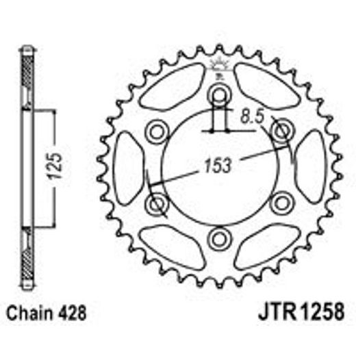 REŤAZOVÁ SADA D.I.D CHAIN - STRIEBORNÝ CHAIN 428 D, NON-SEALED, CHK FRONT SPROCKET JT, CHK REAR SPROCKET JT PRE HONDA XR 125 L 2003-2008