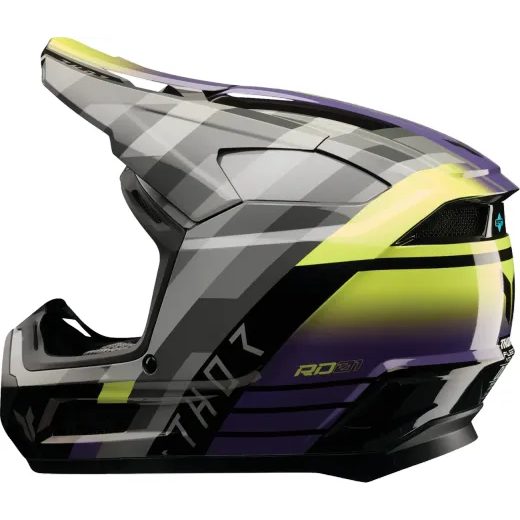 CAMBER DETSKÁ MOTOCROSSOVÁ PRILBA THOR SIVO-FIALOVO-ŽLTÁ