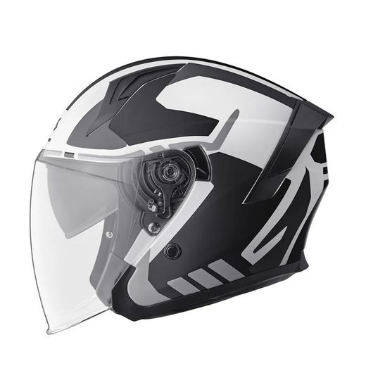 JET VECTUS OTVORENÁ PRILBA GMS MATNÁ ČIERNO-BIELA