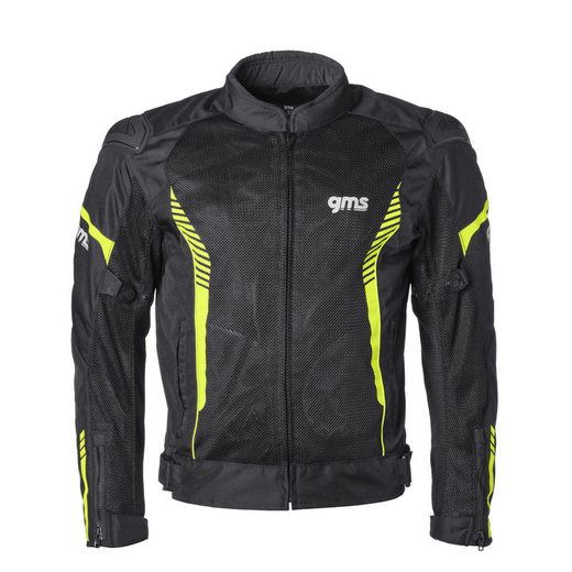 SAMU MESH TEXTILNÁ PÁNSKA LETNÁ BUNDA GMS ČIERNO-NEÓNOVÁ