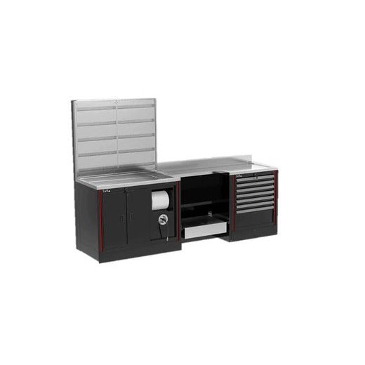 KONFIGURÁCIA ZÁVESNEJ LAVICE LV8 EQSB28-02 D 2800 MM ČIERNA