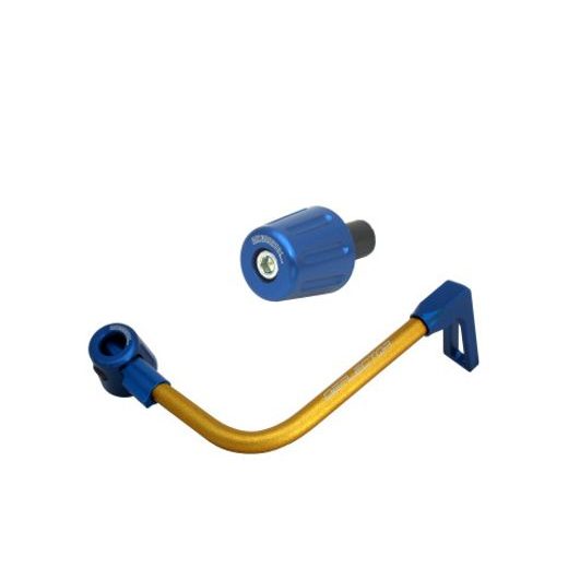 LEVER GUARD ACCOSSATO WITH GOLD HOSE AND JOINT RIGHT, ALUMINIUM