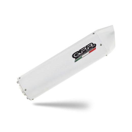 DVOJITÁ KONCOVKA VÝFUKU, UCHYTENÁ SKRUTKAMI GPR ALBUS KTM.16.ALB WHITE GLOSSY INCLUDING REMOVABLE DB KILLERS