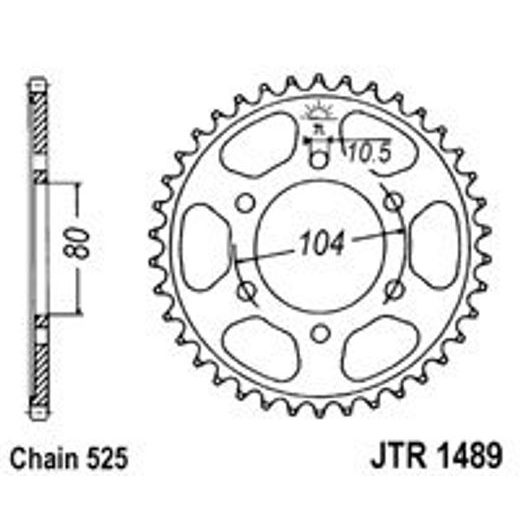REŤAZOVÁ ROZETA JT JTR 1489-43 43T, 525