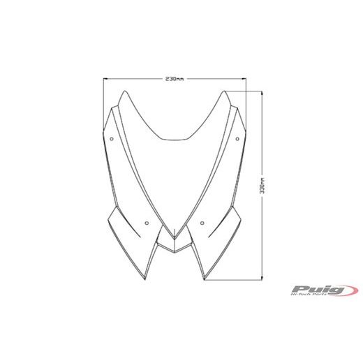 PLEXI NA MOTORKU PUIG NEW. GEN SPORT 20680F TMAVÁ DYMOVÁ