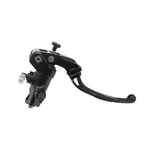 RADIAL BRAKE MASTER CYLINDER ACCOSSATO CL022 PRS 19 X 17-18-19 WITH BLACK ANODYZED BODY AND SILVER REVOLUTION LEVER (NUT+LEVER)
