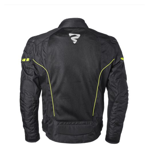 SAMU MESH TEXTILNÁ PÁNSKA LETNÁ BUNDA GMS ČIERNO-NEÓNOVÁ