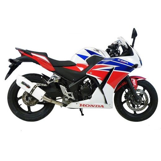 KONCOVKA VÝFUKU SLIP-ON GPR ALBUS H.225.ALB WHITE GLOSSY PRE HONDA CBR 300 R 2014-2016