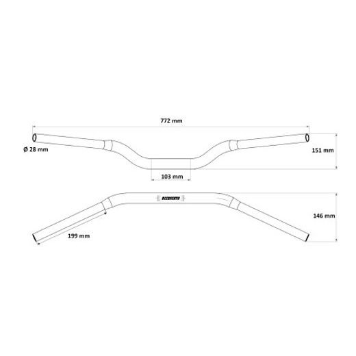 RIADITKA ACCOSSATO HB034 ALUMINIUM MADE WITH VARIABLE DIAMETER - 28 MM ČERVENÉ