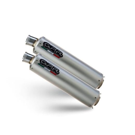 DVOJITÁ KONCOVKA VÝFUKU SLIP - ON GPR INOX TONDO H.123.CAT.IT BRUSHED STAINLESS STEEL INCLUDING REMOVABLE DB KILLERS, LINK PIPES AND CATALYSTS