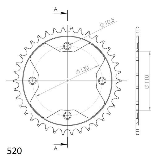 REŤAZOVÁ SADA D.I.D CHAIN - ZLATÝ CHAIN 520 ZVM-X, X-RING (X, NX, QX, XS), CHK FRONT SPROCKET SUPERSPROX, CHK REAR SPROCKET SUPERSPROX PRE ATV HONDA TRX 300 EX 1993-2008