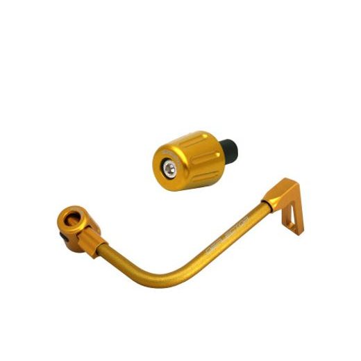 LEVER GUARD ACCOSSATO WITH GOLD HOSE AND JOINT RIGHT, ALUMINIUM