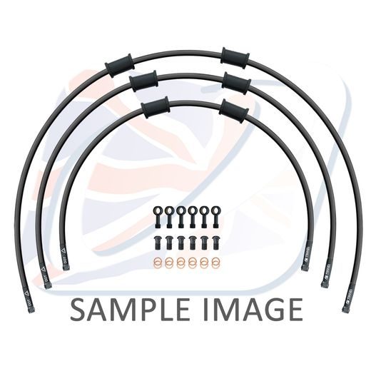 ŠTANDART -PREDOK -SADA VENHILL POWERHOSEPLUS SUZ-2007FB-BK (3 HADICE V SADE) ČIERNA HADICA,ČIERNE KONCOVKY