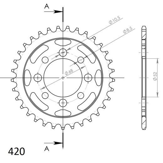 REŤAZOVÁ SADA D.I.D CHAIN - ZLATÝ REŤAZ 420 NZ, NETESNENÝ, KOLIESKO SUPERSPROX, ROZETA SUPERSPROX PRE KAWASAKI KLX 110 (R) 2003-2009