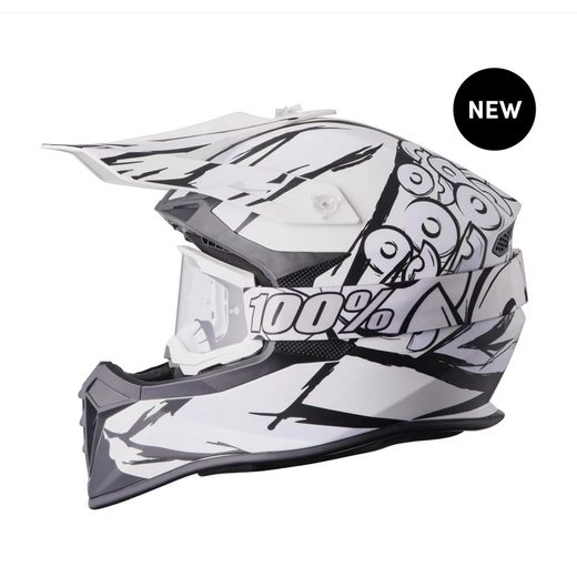 FORTIS GRAFFI MOTOCROSSOVÁ PRILBA GMS MATNÁ SIVO-BIELA