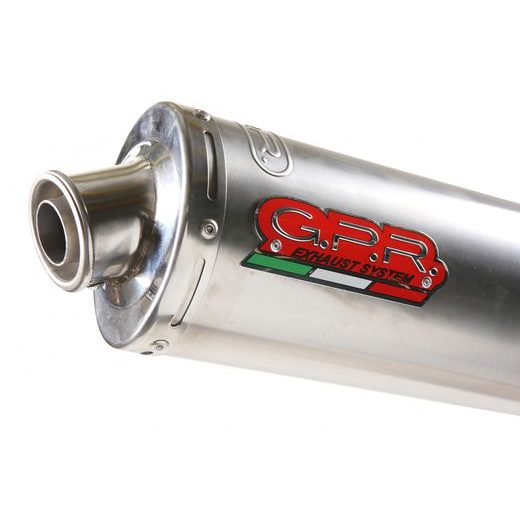 BOLT-ON SILENCER GPR INOX ROUND H.16.IT BRUSHED STAINLESS STEEL INCLUDING REMOVABLE DB KILLER