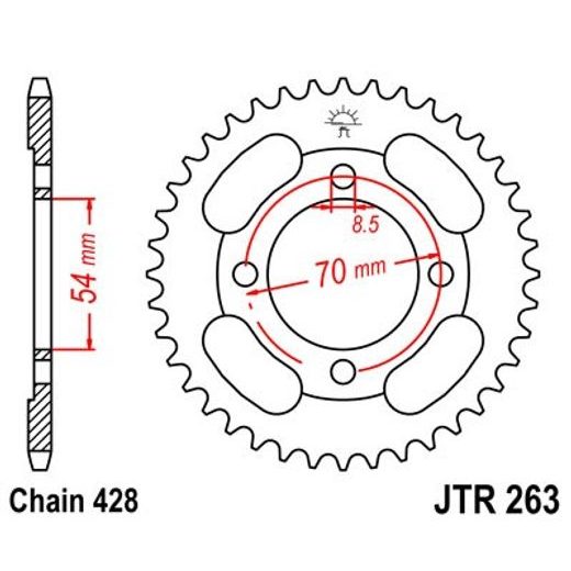 REŤAZOVÁ ROZETA JT JTR 263-40 40T, 428