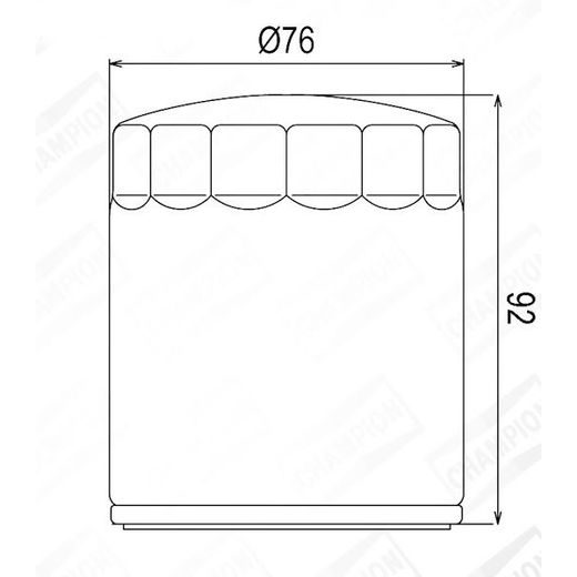 OLEJOVÝ FILTER CHAMPION COF071B 100609975