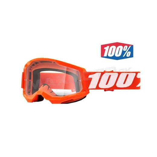 OKULIARE STRATA 2 100% ORANGE JUNIOR, ČÍRE PLEXI