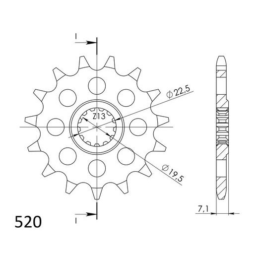 REŤAZOVÉ KOLIEČKO SUPERSPROX CST-434:16 16T, 520