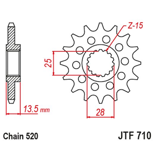 REŤAZOVÁ SADA EK - STRIEBORNÝ CHAIN 520 SRO, O-KRÚŽOK, CHK FRONT SPROCKET JT CHK RUBBER CUSHIONED, CHK REAR SPROCKET JT PRE APRILIA RS 660 (FACTORY) 2021-2024