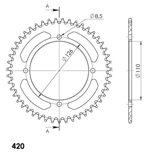 REŤAZOVÁ SADA EK - STRIEBORNÝ CHAIN 420 SH, NON-SEALED, CHK FRONT SPROCKET SUPERSPROX, CHK REAR SPROCKET SUPERSPROX PRE KAWASAKI KX 65 2002-2025