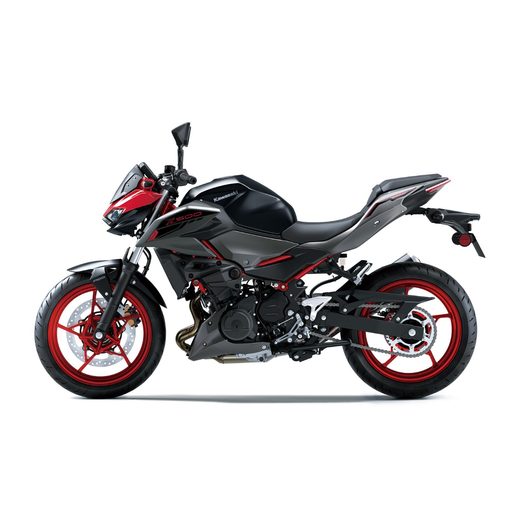 KAWASAKI Z500 SE CANDY PERSIMMON RED / METALLIC FLAT SPARK BLACK / METALLIC MATTE GRAPHENESTEEL GRAY 2025
