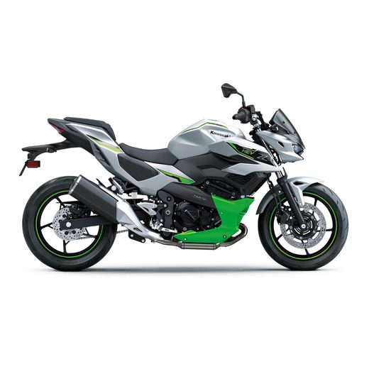 NOVÁ KAWASAKI Z7 HYBRID METALLIC BRIGHT SILVER / METALLIC MATTE LIME GREEN / EBONY 2024