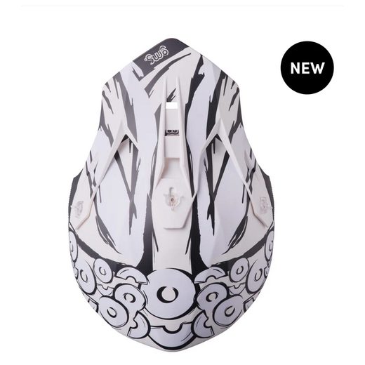 FORTIS GRAFFI MOTOCROSSOVÁ PRILBA GMS MATNÁ SIVO-BIELA