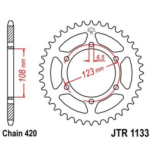 REŤAZOVÁ ROZETA JT JTR 1133-52 52T, 420